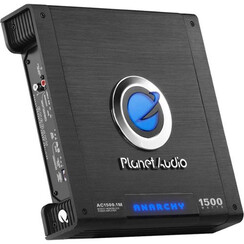 Planet Audio - Anarchie 1500W Klasse AB Mono-MOSFET-Verstärker mit variabler Tiefpass-Crossover - Schwarz