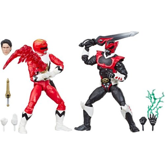 Power Rangers - Collection de foudre dans l'espace Psycho Red Ranger et Lost Galaxy Red Ranger Ranger Figurines - Multi