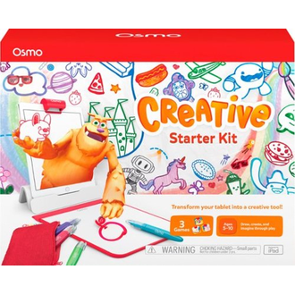 Osmo - Creative Starter Kit für iPad - Alter 5-10 - Zeichnung, Wortprobleme & frühe Physik - Stammspielzeug (Osmo-Basis enthalten) - Weiß