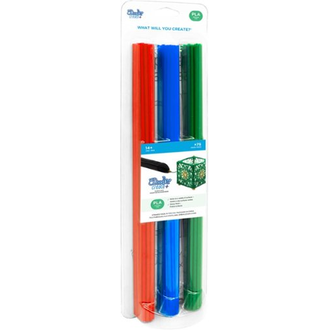 3Doodler - Créer + Pla Plastic Collection - Rouge, Vert et Bleu