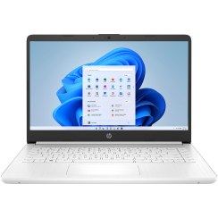 HP - 14 "Laptop - Intel Celeron - 4 GB Speicher - 64 GB EMMC - Schneeflocke Weiß