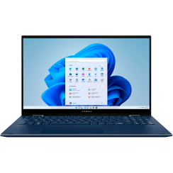 ASUS - Zenbook Flip 2 -in -1 15,6 "OLED -Touchscreen -Laptop - Intel EVO -Plattform - 12. Gen Core i7 - 16 GB Speicher - 512 GB SSD - Azurite Blau
