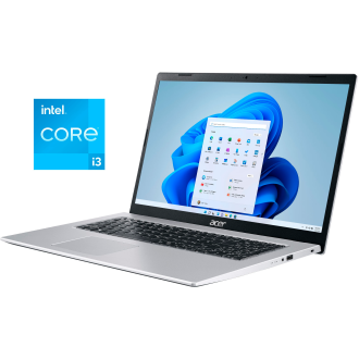 Acer - Aspire 3 - 17,3 "HD+ Laptop - 11. Gen Intel Core i3-1115g4 - 8 GB Speicher - 256 GB SSD - rein Silber