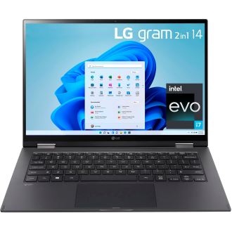 LG - Gram 2-en-1 14 ”Wuxga ordinateur portable - Platform Intel Evo Core i7 - 16 Go de RAM - 1 To NVME Solid State Drive
