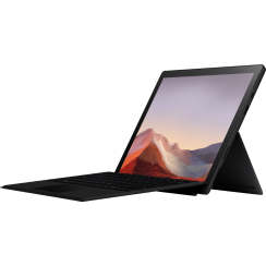 Microsoft - Geek Squad Certified Renoved Surface Pro 7 - 12,3 "Touchscreen - 256 GB SSD mit schwarzer Typabdeckung - Mattschwarz