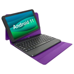 Visual Land Prestige Elite 10QH 10.1 "Tablette HD 32 Go de stockage 2 Go de mémoire avec boîtier de clavier d'amarrage détachable - Purple