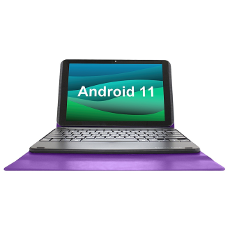 Visual Land Prestige Elite 10qh 10.1 "HD -Tablet 128 GB Speicher 2 GB Speicher mit abnehmbarem Docking -Tastaturgehäuse - lila