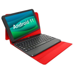 Visual Land Prestige Elite 10QH 10.1 "Tablette HD 32 Go Mémoire de 2 Go avec un boîtier de clavier d'amarrage détachable - Rouge