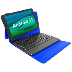 Visual Land Prestige Elite 10QH 10.1 "Tablette HD 64 Go Mémoire de stockage 2 Go avec boîtier de clavier d'amarrage détachable - Bleu