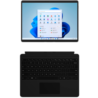 Microsoft - Surface Pro 8 - 13 Zoll Touchscreen - Intel Core i5 - 8 GB Speicher - 128 GB SSD - Gerät mit schwarzer Tastatur - Platinum