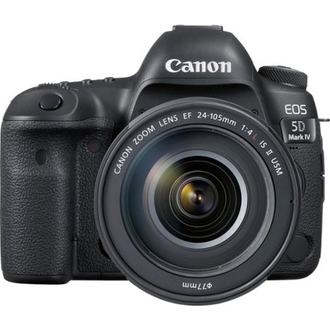 Canon - EOS 5D Mark IV DSLR-Kamera mit 24-105 mm F / 4L ist II USM-Objektiv - Schwarz