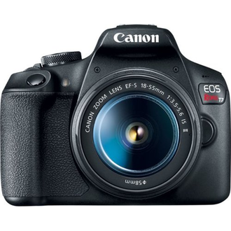 Canon - EOS Rebel T7 DSLR-Videokamera mit 18-55mm-Objektiv - Schwarz
