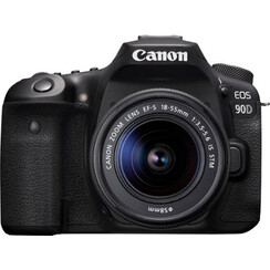 Caméra DSLR Canon - EOS 90D avec lentille EF-S 18-55mm - Noir
