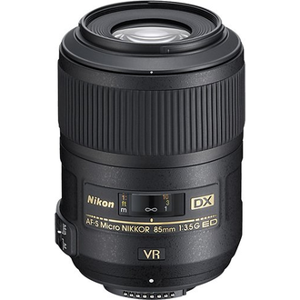 Nikon - AF-S DX Micro Nikkor 85mm F / 3.5g ed VR Teleobjektiv für DX SLR-Kameras - Schwarz