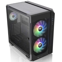 Thermaltake - Ansicht 51 Motherboard -Synchronisation Argb E -ATX Full Tower Gaming Computer Hülle mit 2 x 200 mm RGB -Lüfter + 140 mm Hecklüfter - Schwarz
